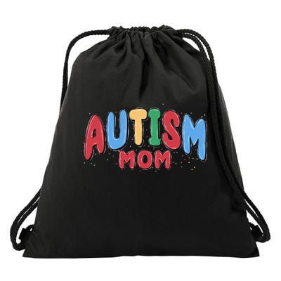 Autism Month World Autism Awareness Day 2025 Autism Mom Drawstring Bag