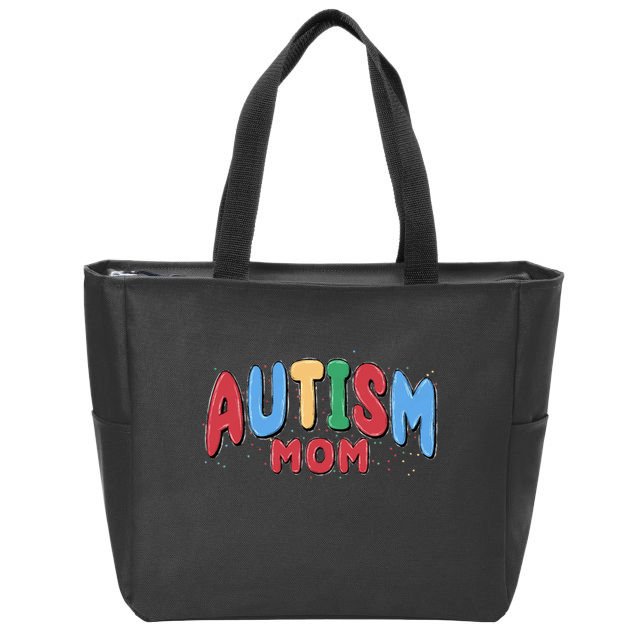Autism Month World Autism Awareness Day 2025 Autism Mom Zip Tote Bag