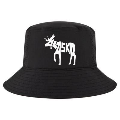 Alaska Moose Word Art Funny Animal Cool Comfort Performance Bucket Hat