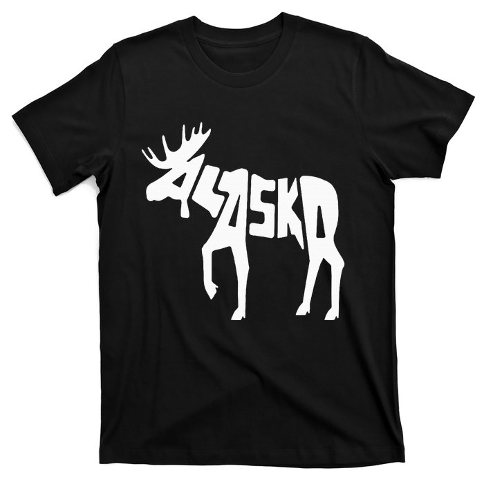 Alaska Moose Word Art Funny Animal T-Shirt