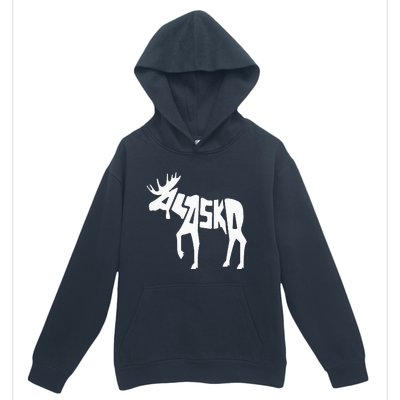 Alaska Moose Word Art Funny Animal Urban Pullover Hoodie