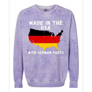 American Made With German Parts Germany Pride Germany USA Colorblast Crewneck Sweatshirt