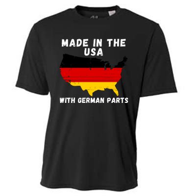 American Made With German Parts Germany Pride Germany USA Cooling Performance Crew T-Shirt