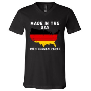 American Made With German Parts Germany Pride Germany USA V-Neck T-Shirt