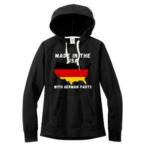 American Made With German Parts Germany Pride Germany USA Women's Fleece Hoodie