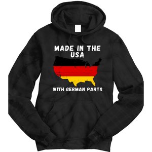 American Made With German Parts Germany Pride Germany USA Tie Dye Hoodie