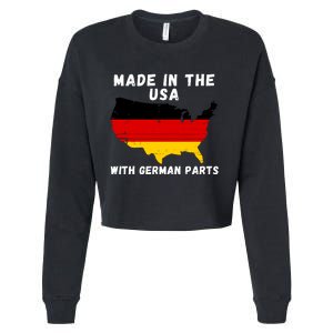 American Made With German Parts Germany Pride Germany USA Cropped Pullover Crew