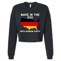 American Made With German Parts Germany Pride Germany USA Cropped Pullover Crew