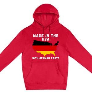 American Made With German Parts Germany Pride Germany USA Premium Pullover Hoodie