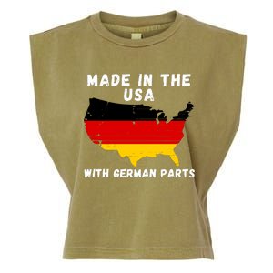 American Made With German Parts Germany Pride Germany USA Garment-Dyed Women's Muscle Tee