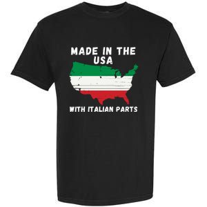 American Made With Italian Parts Italian Pride Italian USA Garment-Dyed Heavyweight T-Shirt