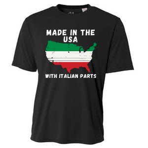 American Made With Italian Parts Italian Pride Italian USA Cooling Performance Crew T-Shirt