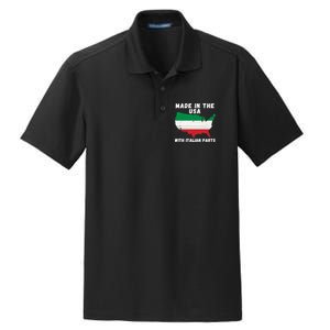 American Made With Italian Parts Italian Pride Italian USA Dry Zone Grid Polo