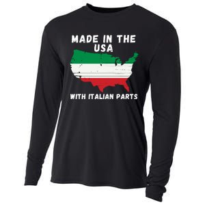 American Made With Italian Parts Italian Pride Italian USA Cooling Performance Long Sleeve Crew