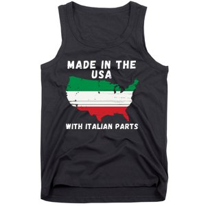 American Made With Italian Parts Italian Pride Italian USA Tank Top