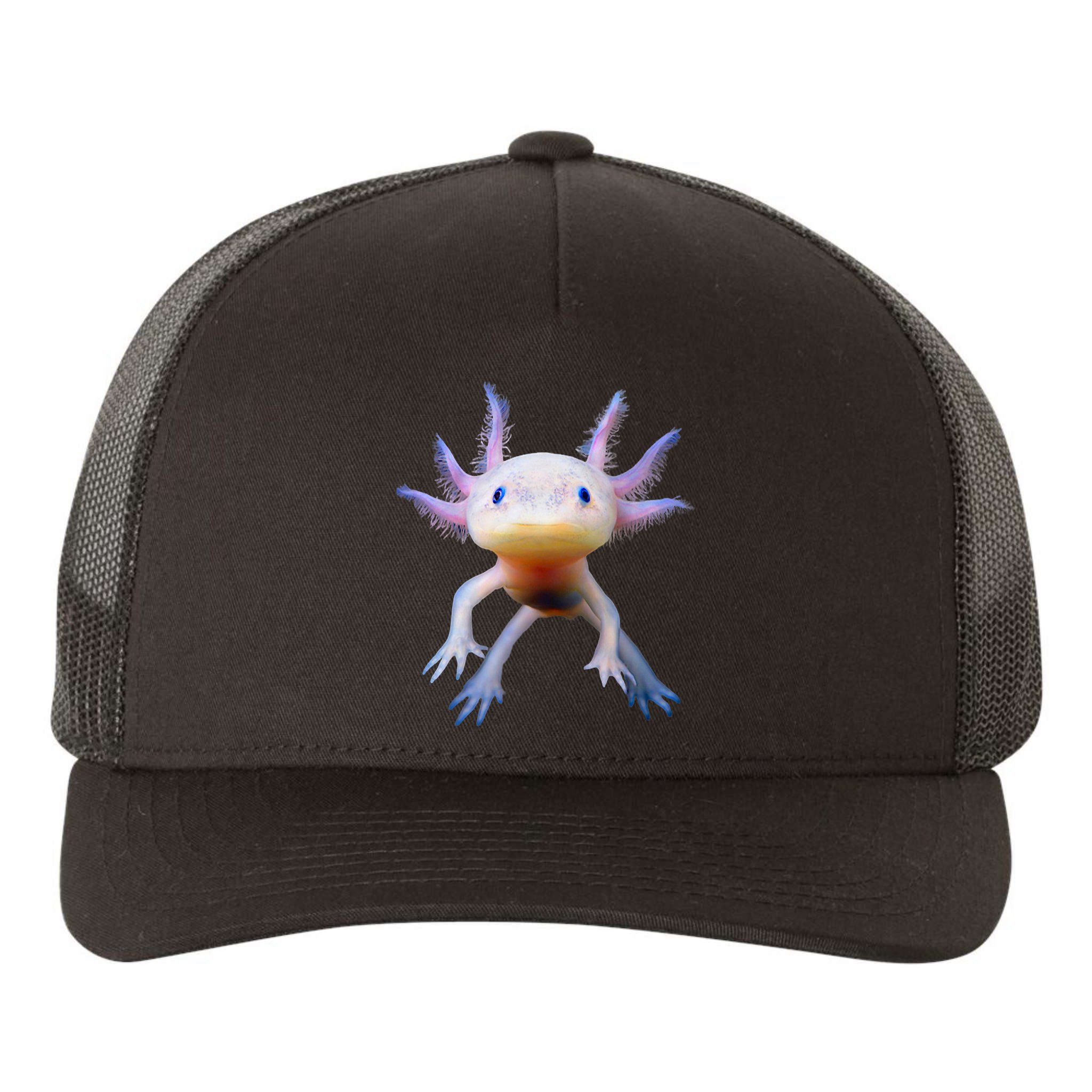 Axolotl Mexican Walking Fish Cute Amphibian Axolotl Yupoong Adult 5-Panel Trucker Hat