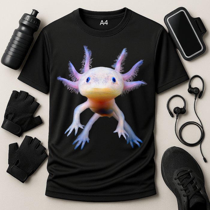 Axolotl Mexican Walking Fish Cute Amphibian Axolotl Cooling Performance Crew T-Shirt