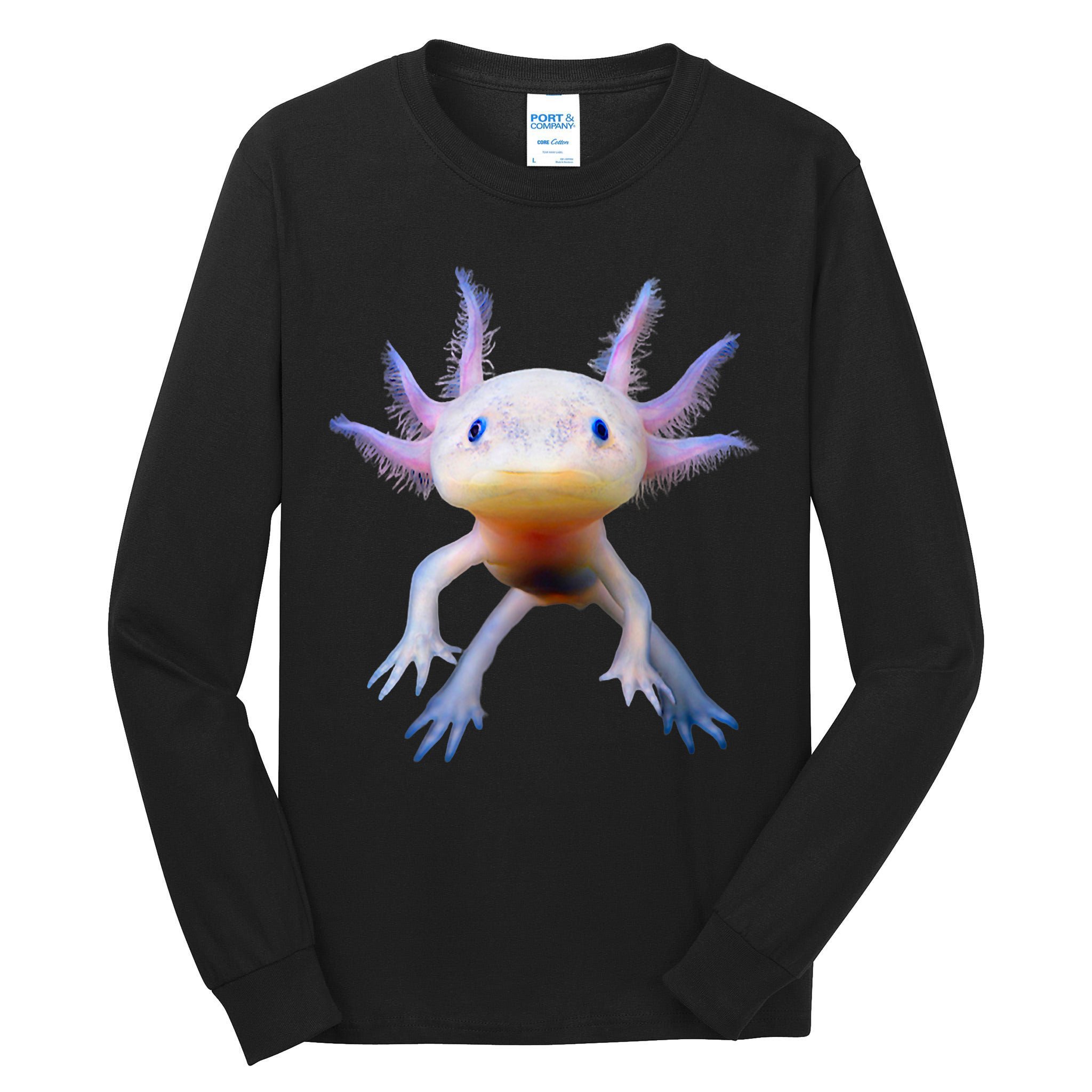Axolotl Mexican Walking Fish Cute Amphibian Axolotl Tall Long Sleeve T-Shirt