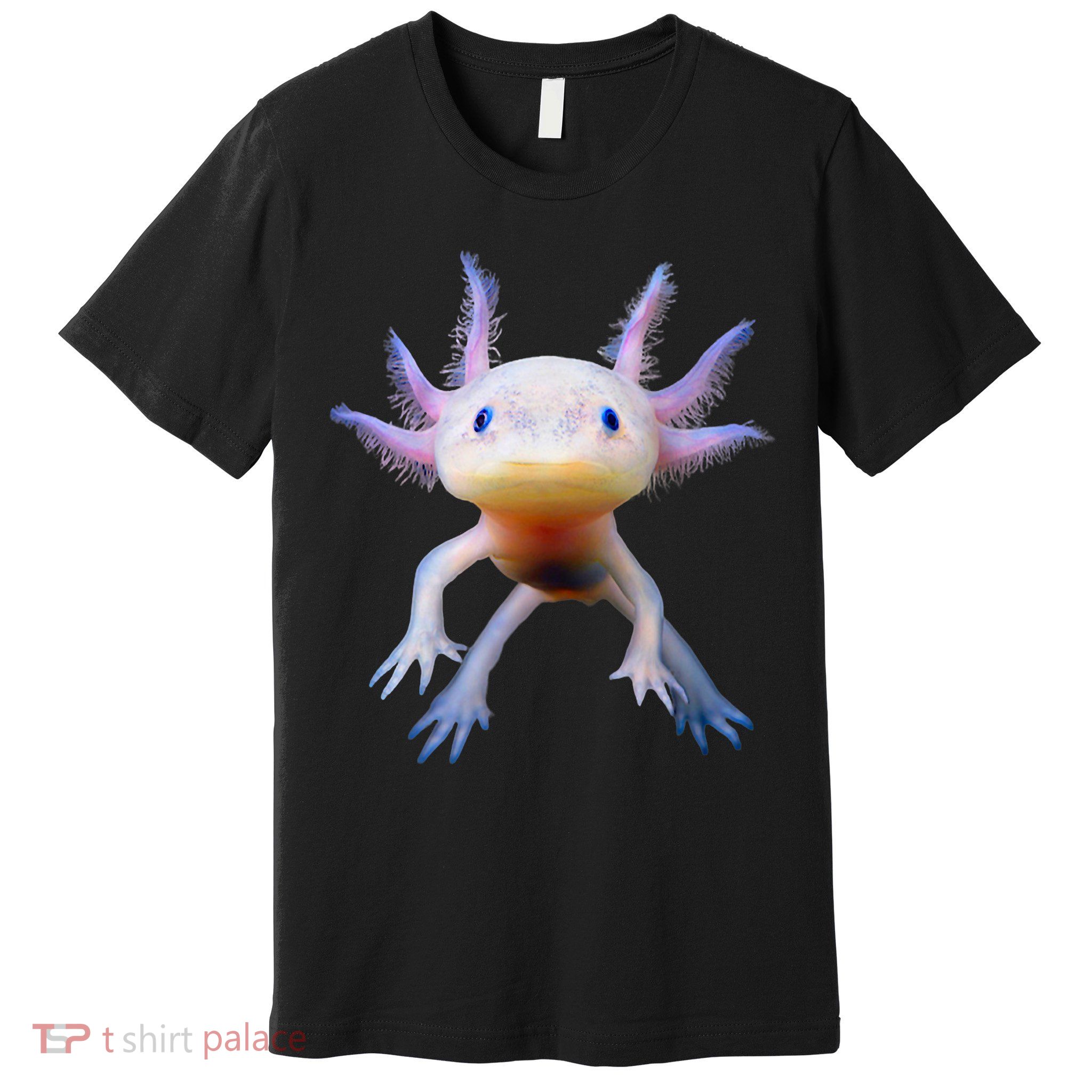 Axolotl Mexican Walking Fish Cute Amphibian Axolotl Premium T-Shirt
