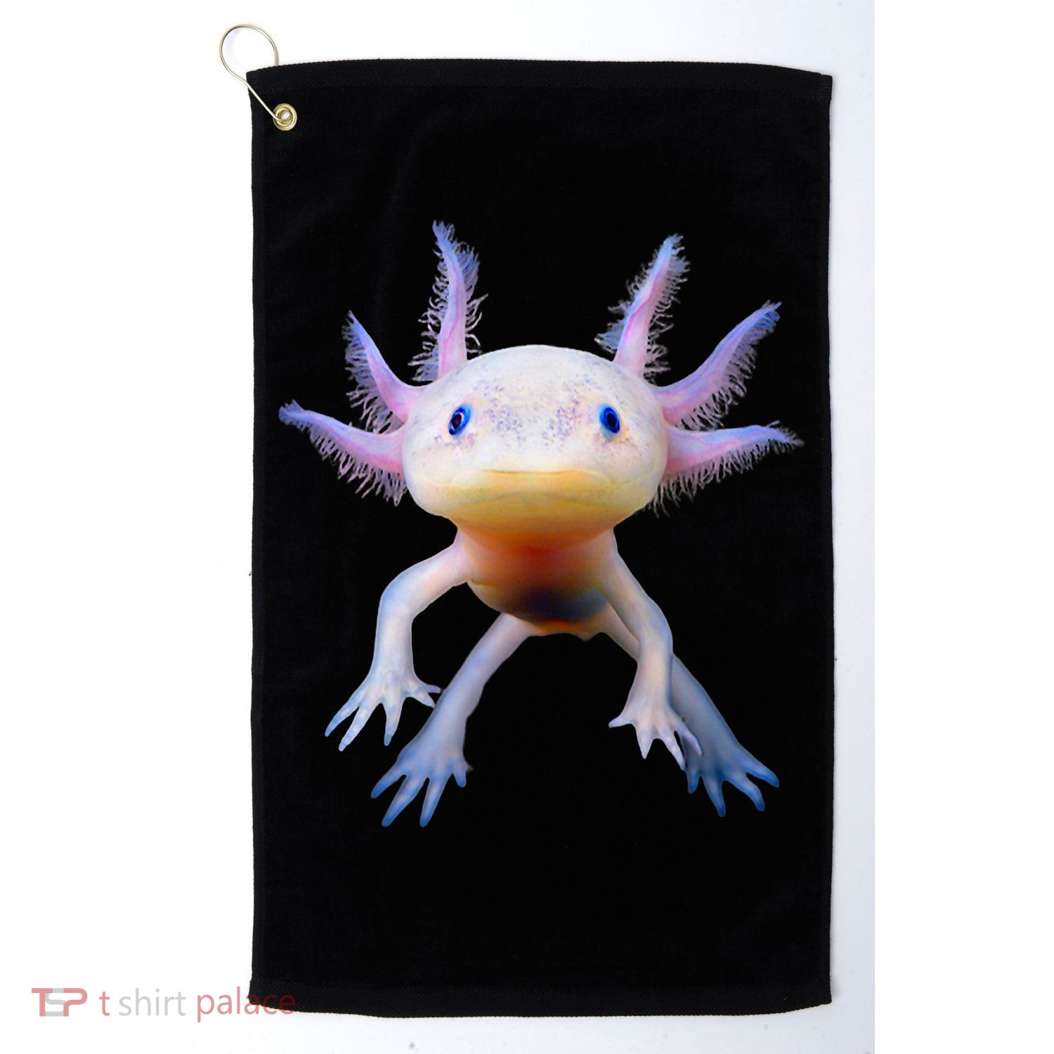 Axolotl Mexican Walking Fish Cute Amphibian Axolotl Golf Towel