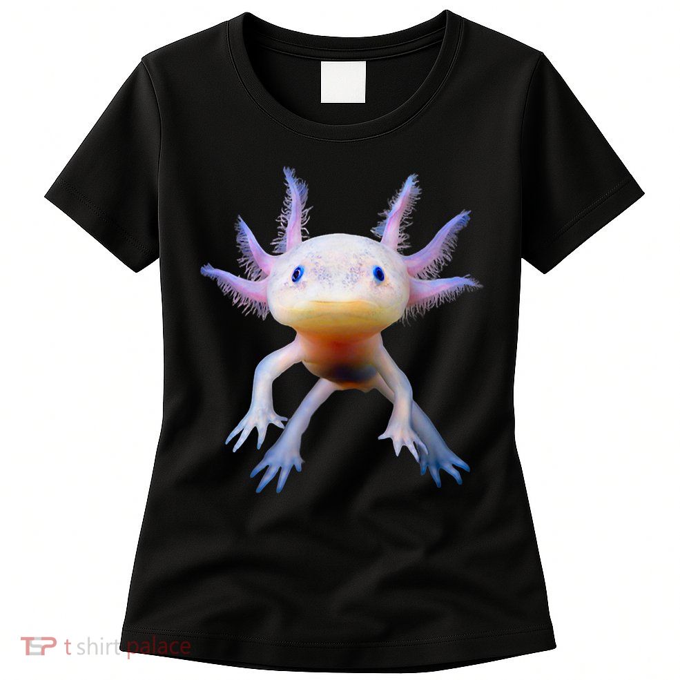 Axolotl Mexican Walking Fish Cute Amphibian Axolotl Womens T-Shirt
