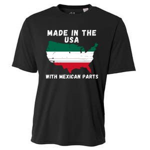 American Made With Mexican Parts Mexican Pride Mexican USA Cooling Performance Crew T-Shirt