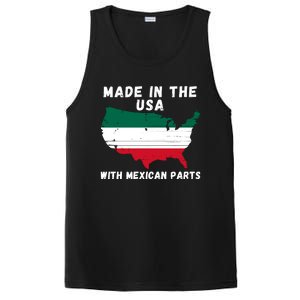 American Made With Mexican Parts Mexican Pride Mexican USA PosiCharge Competitor Tank