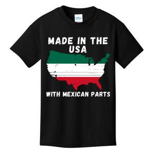 American Made With Mexican Parts Mexican Pride Mexican USA Kids T-Shirt