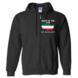 American Made With Mexican Parts Mexican Pride Mexican USA Full Zip Hoodie