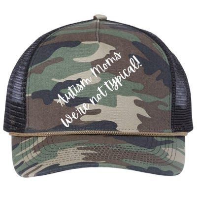 Autism Moms WeRe Not Typical MotherS Day Gift Autism Mama Gift Retro Rope Trucker Hat Cap