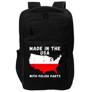 American Made With Polish Parts Polish Pride Poland USA Impact Tech Backpack