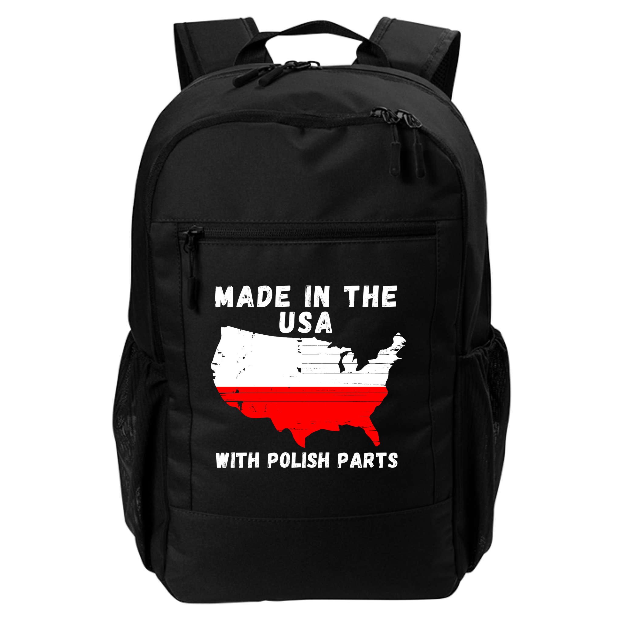 American Made With Polish Parts Polish Pride Poland USA Backpack