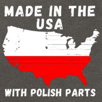 American Made With Polish Parts Polish Pride Poland USA Cotton Canvas Backpack