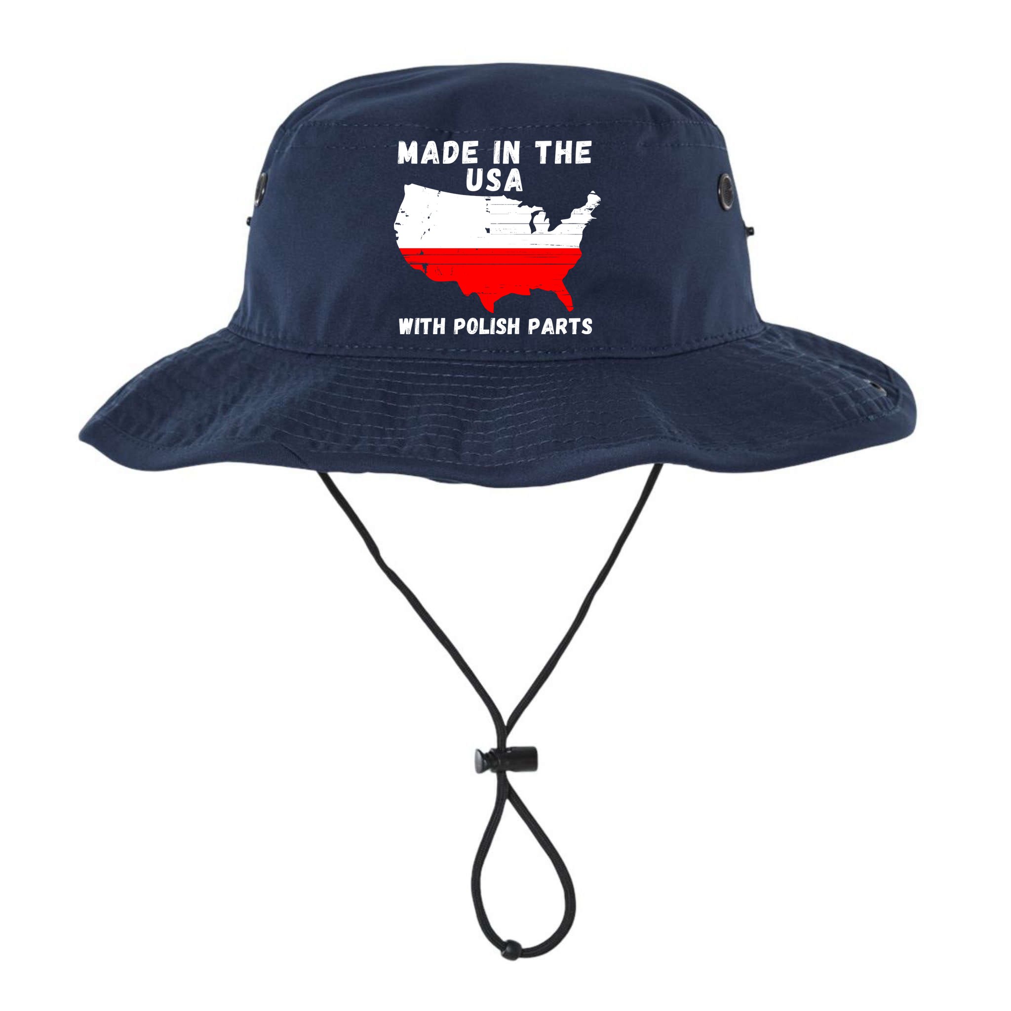 American Made With Polish Parts Polish Pride Poland USA Bucket Hat