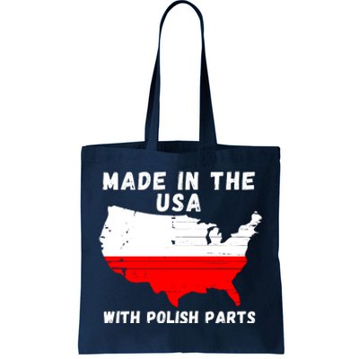 American Made With Polish Parts Polish Pride Poland USA Tote Bag