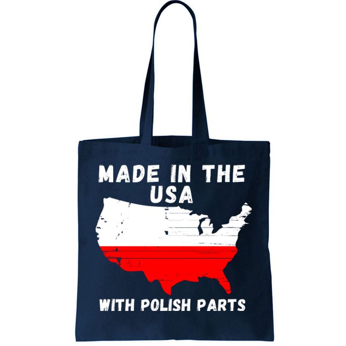 American Made With Polish Parts Polish Pride Poland USA Tote Bag