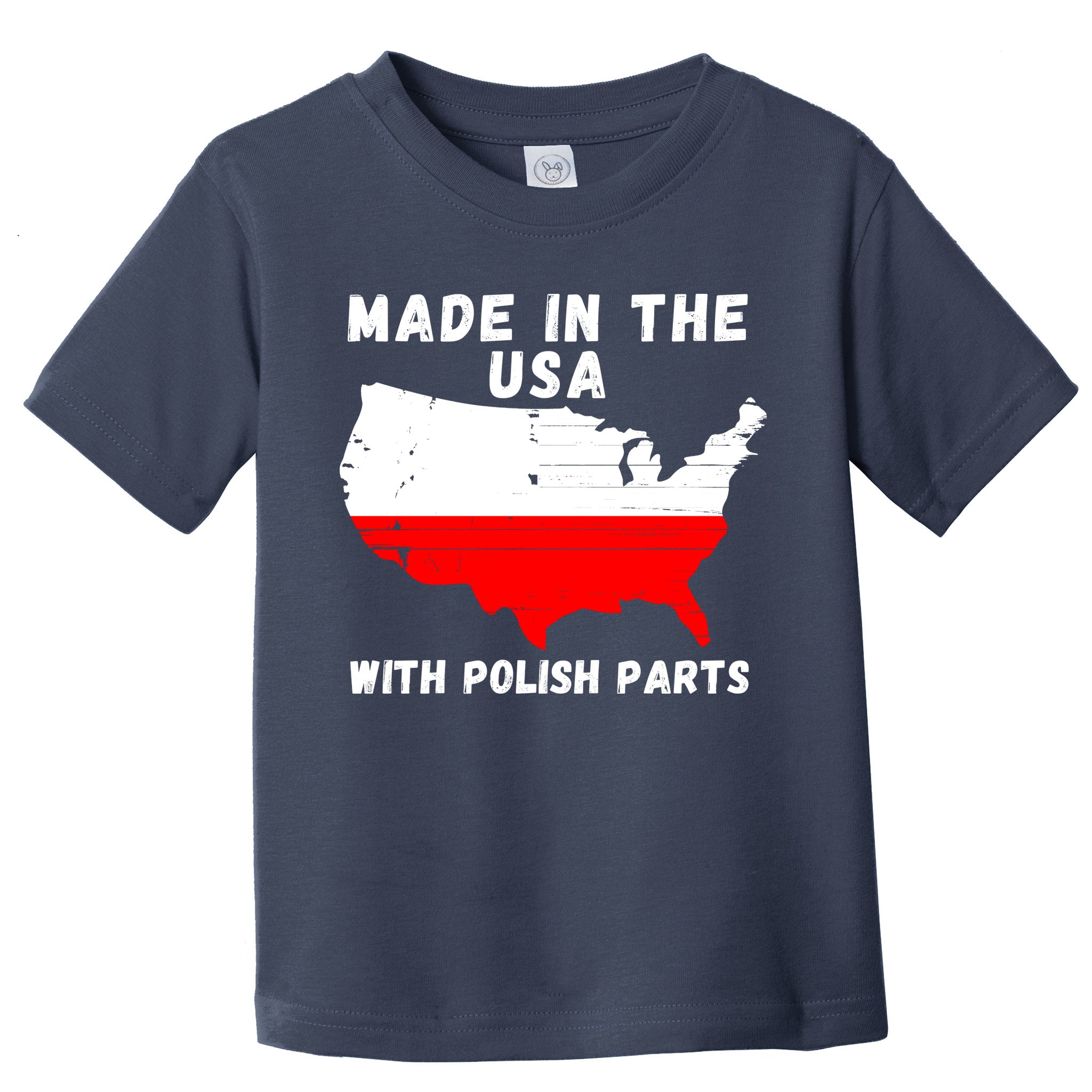 American Made With Polish Parts Polish Pride Poland USA Toddler T-Shirt