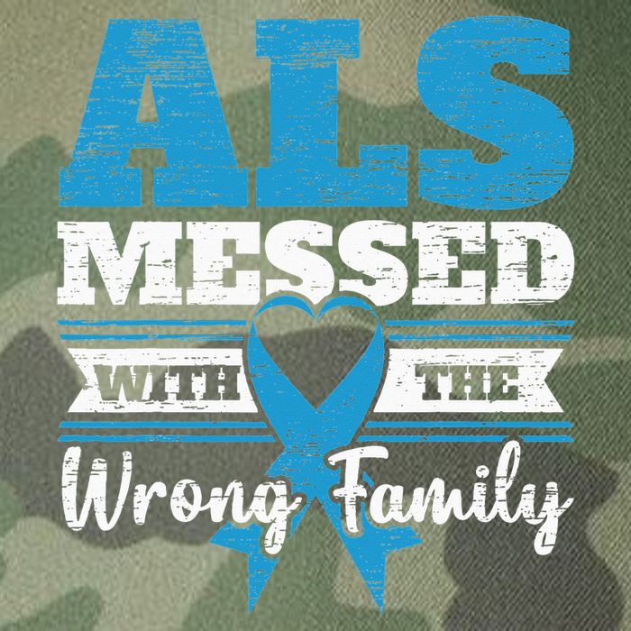ALS Messed With The Wrong Family ALS Awareness Support Squad Legacy Tie Dye Trucker Hat