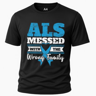 ALS Messed With The Wrong Family ALS Awareness Support Squad Performance Shirt