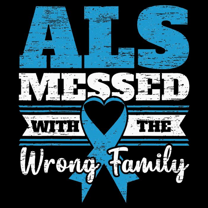 ALS Messed With The Wrong Family ALS Awareness Support Squad Sweatshirt
