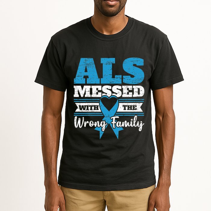 ALS Messed With The Wrong Family ALS Awareness Support Squad Tall T-Shirt