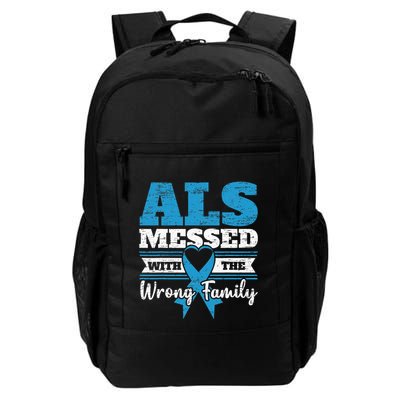 ALS Messed With The Wrong Family ALS Awareness Support Squad Backpack