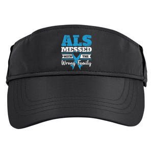 ALS Messed With The Wrong Family ALS Awareness Support Squad Adult Drive Performance Visor