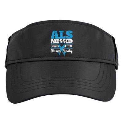 ALS Messed With The Wrong Family ALS Awareness Support Squad Adult Drive Performance Visor