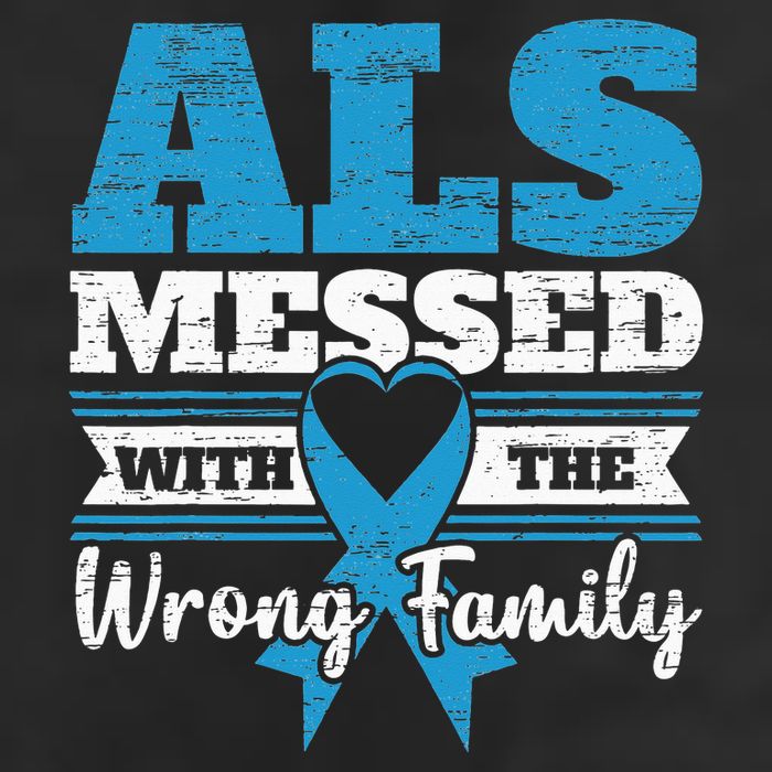 ALS Messed With The Wrong Family ALS Awareness Support Squad 25L Jumbo Tote