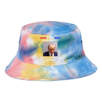 Americas Most Wanted Trump 2024 Tie Dye Newport Bucket Hat