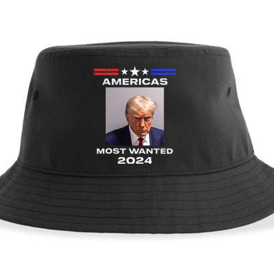 Americas Most Wanted Trump 2024 Sustainable Bucket Hat