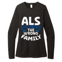 ALS Messed With The Wrong Family ALS Support Squad Womens CVC Long Sleeve Shirt