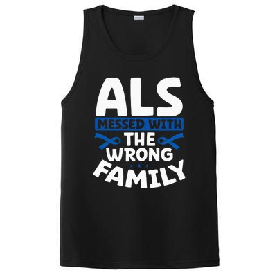 ALS Messed With The Wrong Family ALS Support Squad PosiCharge Competitor Tank