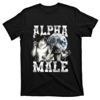 Alpha Male Wolf Meme Ironic Brainrot T-Shirt